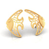 22KT (916) Yellow Gold Fish Stud Earrings With Intricate Cut-out Pattern