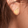 22KT (916) Yellow Gold Fish Stud Earrings With Intricate Cut-out Pattern