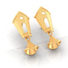 22KT (916) Yellow Gold Temple Design Drop Earrings With Cone Charm