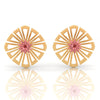 22KT (916) Yellow Gold Flower Stud Earrings With Cut-out Pattern