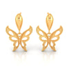 22KT (916) Yellow Gold Butterfly Wing Shaped Stud Earrings