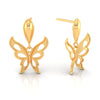 22KT (916) Yellow Gold Butterfly Wing Shaped Stud Earrings