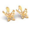 22KT (916) Yellow Gold Butterfly Wing Shaped Stud Earrings