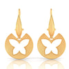 22KT (916) Yellow Gold Butterfly Cut-out Drop Earrings