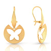 22KT (916) Yellow Gold Butterfly Cut-out Drop Earrings