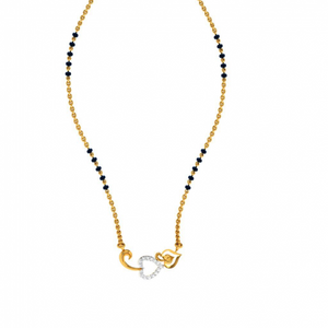 22KT (916) Yellow Gold Mangalsutra (artificial Beaded) For Women