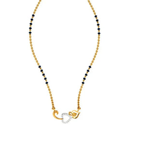 22KT (916) Yellow Gold Mangalsutra (artificial Beaded) For Women