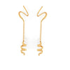 22K Gold Ethereal Dangling Drop Earrings for Women