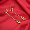 22K Gold Ethereal Dangling Drop Earrings for Women