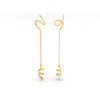 22K Gold Ethereal Dangling Drop Earrings for Women