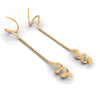 22K Gold Ethereal Dangling Drop Earrings for Women
