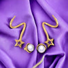 22K Gold Unique Radiant Star-Shaped Earrings for Women
