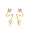 22K Gold Unique Radiant Star-Shaped Earrings for Women