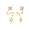 22K Gold Unique Radiant Star-Shaped Earrings for Women