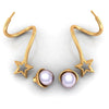 22K Gold Unique Radiant Star-Shaped Earrings for Women