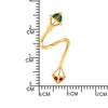 Dazzling 22K Gold Stud Earrings with Colourful Stones