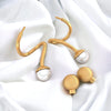 22K Gold Sleek Minimalist Drop Earrings for Women