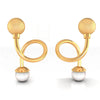 22K Gold Sleek Minimalist Drop Earrings for Women