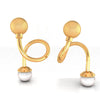22K Gold Sleek Minimalist Drop Earrings for Women
