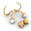22K Gold Sleek Minimalist Drop Earrings for Women