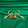 22K Gold Leaf-Shaped Elegant Nature-Inspired Design Drop Earrings for Women