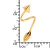 22K Gold Leaf-Shaped Elegant Nature-Inspired Design Drop Earrings for Women