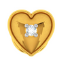 22KT Heart shaped Stone Studded Gold Nose Stud