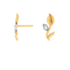 Leaf-Shaped Gold Earring Design for Females and Ladies