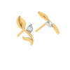 Leaf-Shaped Gold Earring Design for Females and Ladies