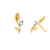 Leaf-Shaped Gold Earring Design for Females and Ladies