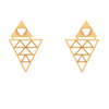 Dynamically Dimensional Gold Earrings