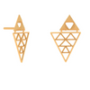 Dynamically Dimensional Gold Earrings