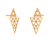 Dynamically Dimensional Gold Earrings