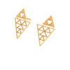 Dynamically Dimensional Gold Earrings