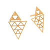 Dynamically Dimensional Gold Earrings