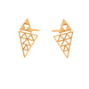 Dynamically Dimensional Gold Earrings