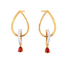 Attractive Stone Studded Gold Earring