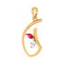 22KT Exclusive Stone Studded Gold Pendant With Utmost Finesse