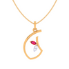 22KT Exclusive Stone Studded Gold Pendant With Utmost Finesse