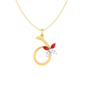 Flower Petals Gold Pendant