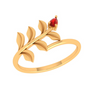 Leaf Motif Gold Ring 