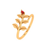 Leaf Motif Gold Ring 