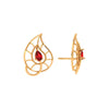 Tear-Drop Red Stoned Earrings