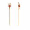 22K Yellow Gold Earring With Modern Design