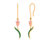 Rosy Affair Gold Earrings