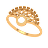 Artistic 22 Karat Yellow Gold Abstract Finger Ring