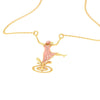 22K Gold Pendant With Dancing Girl Figure Accent From Barish Collection