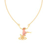 22K Gold Pendant With Dancing Girl Figure Accent From Barish Collection