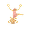 22K Gold Pendant With Dancing Girl Figure Accent From Barish Collection