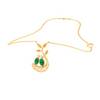 Beautiful 22k Gold Splendor Sapling Pendant Necklace With Green Stone From Wedding Collection